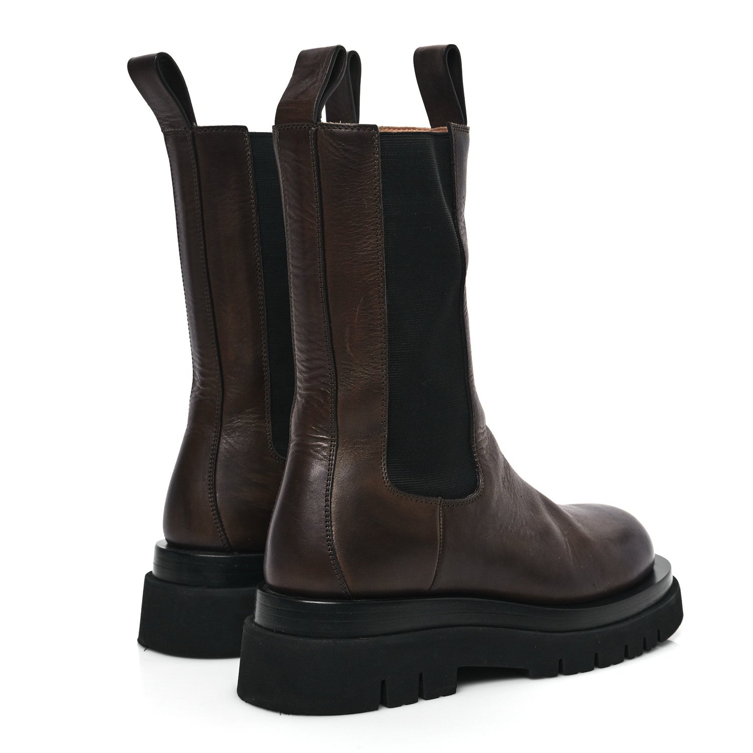 Bottega Veneta Calfskin The Lug Chelsea 55mm Boots 38 Kaki 4 of 9