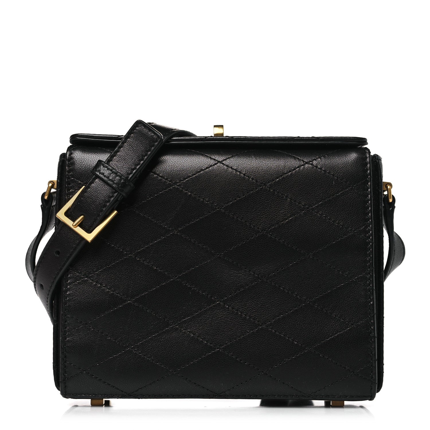 Saint Laurent SAINT LAURENT Lambskin Quilted Mini Square Crossbody Black 1 of 10