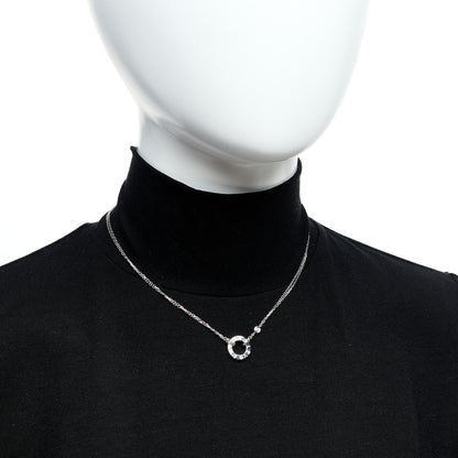 Cartier 18K White Gold 2 Diamond LOVE Necklace 2 of 6