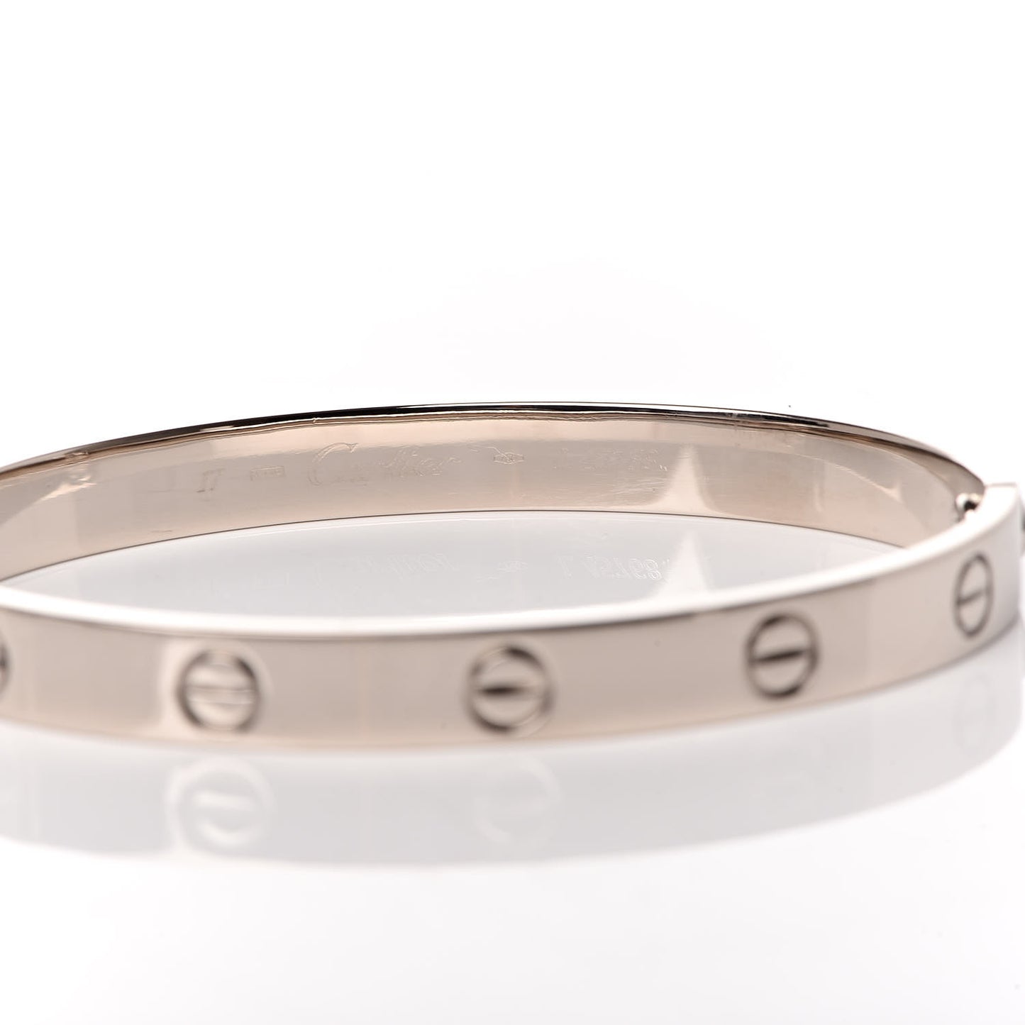 18K White Gold LOVE Bracelet 17