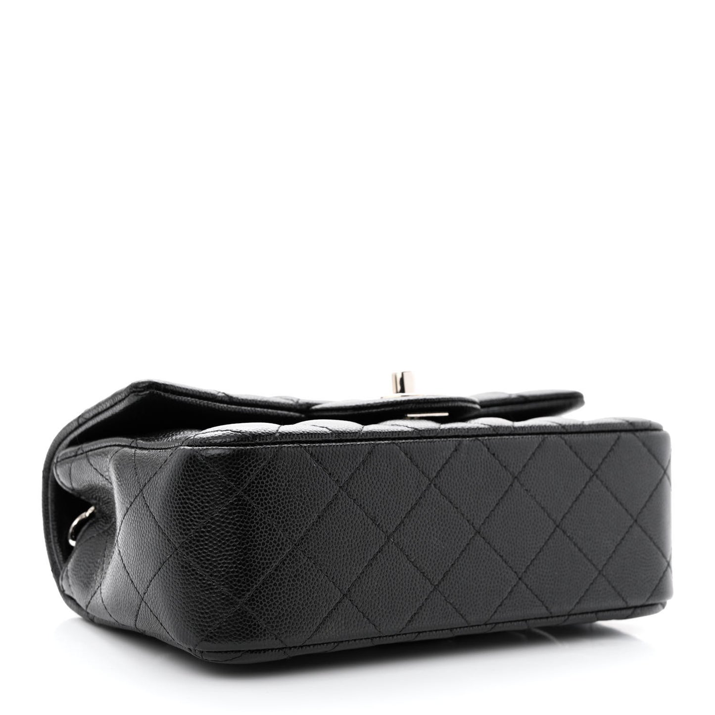 Caviar Quilted Mini Rectangular Flap Black