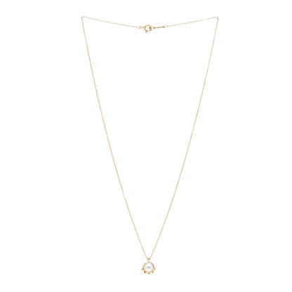 Tiffany 18K Yellow Gold Pearl Paloma Picasso Olive Leaf Pendant Necklace 3 of 4