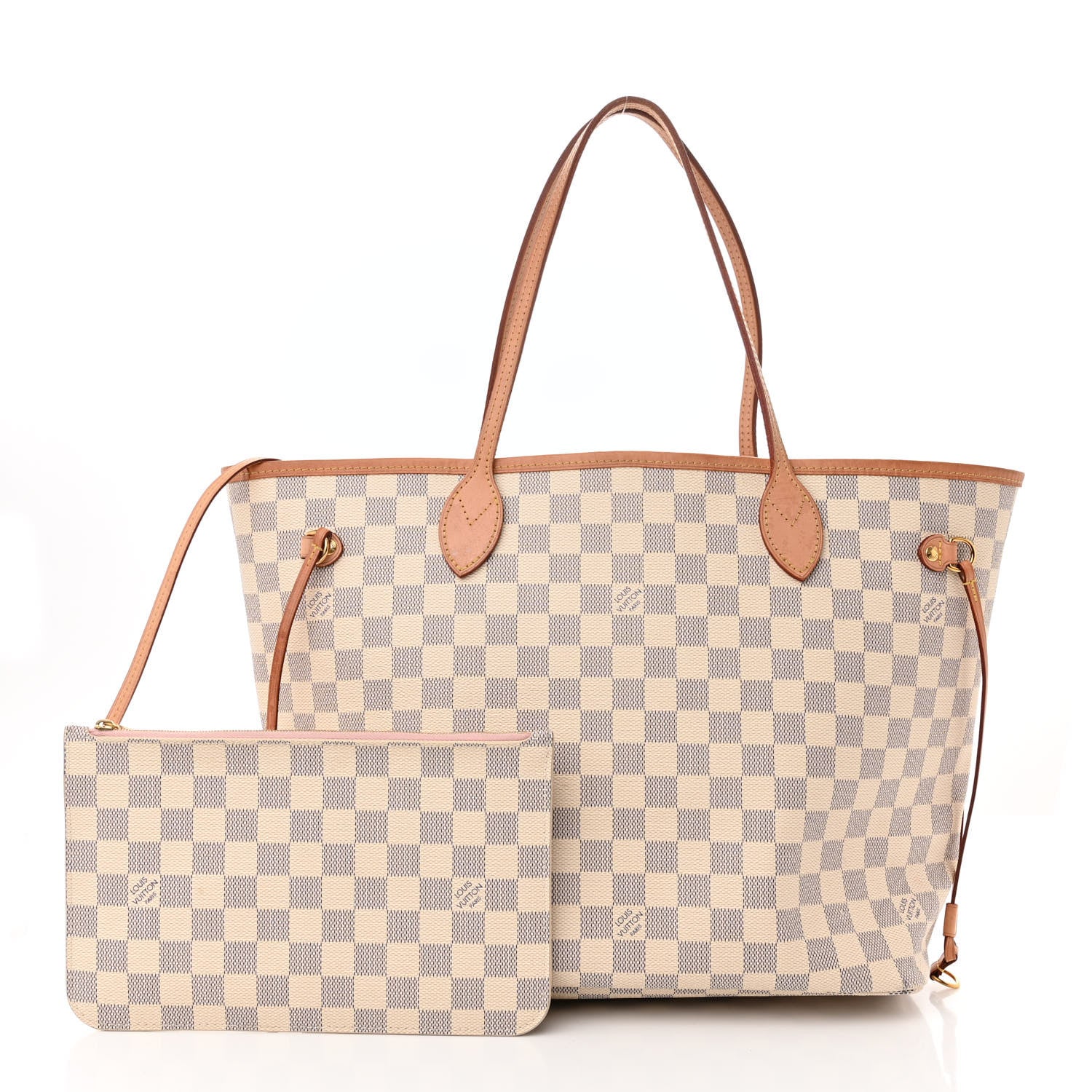 Louis Vuitton Damier Azur Neo Neverfull MM Rose Ballerine 1 of 16