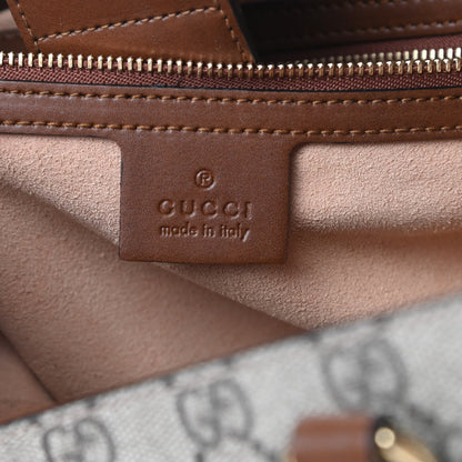 Gucci Soft GG Supreme Monogram Small Crossbody Tote Beige Cuir 6 of 10