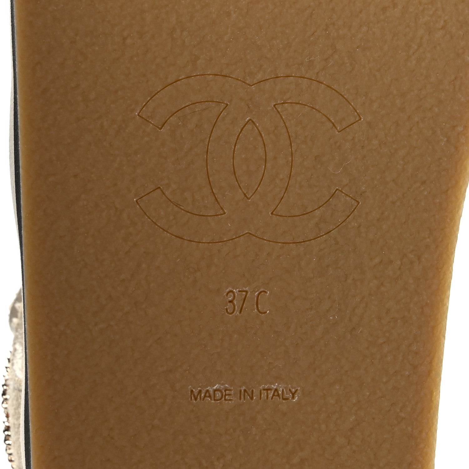 Chanel Suede Calfskin Velcro Flat Sandals 37 Ivory 8 of 8