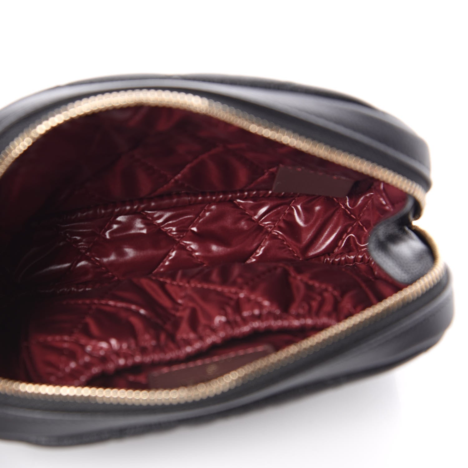 Chanel Caviar Quilted Small Curvy Pouch Cosmetic Case Black 5 of 8