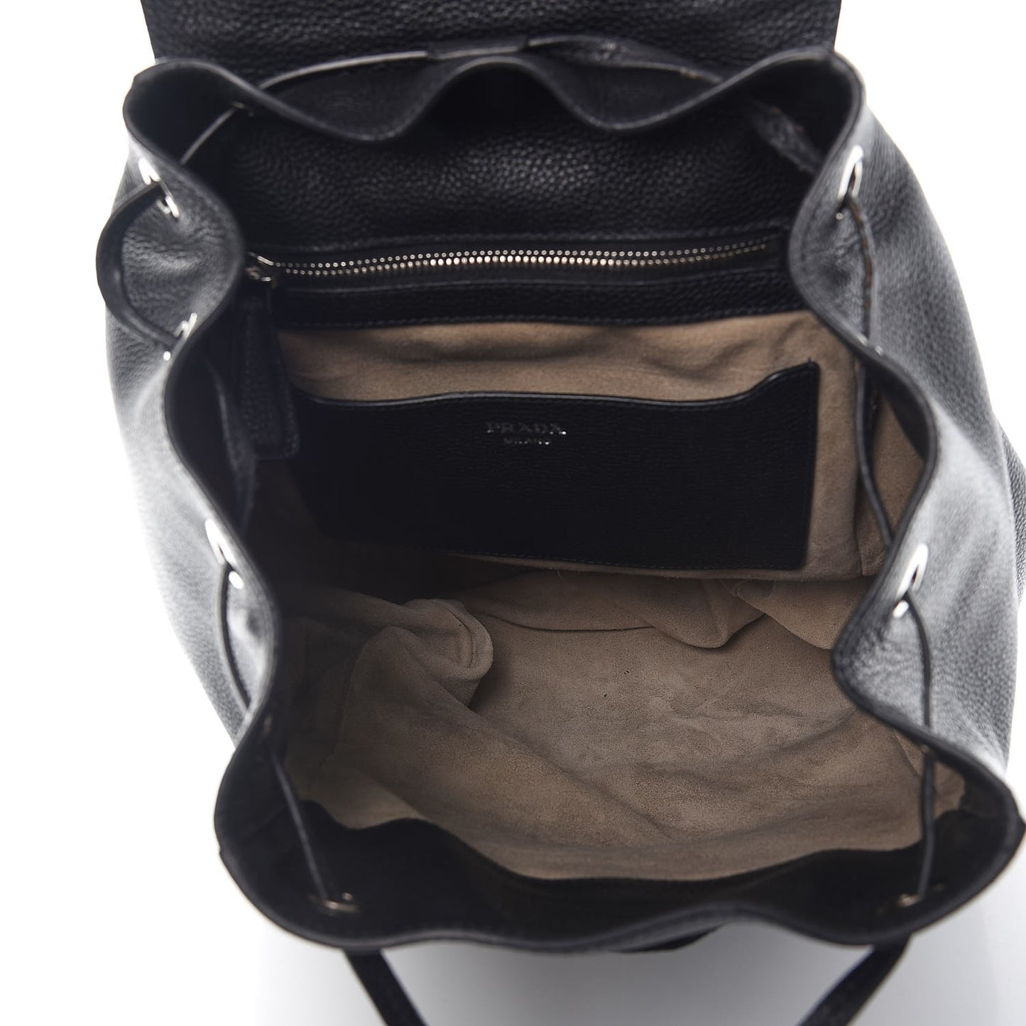 Calfskin Cinch Backpack Black