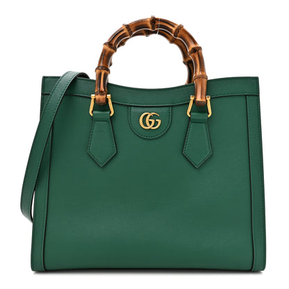 Gucci Wonka Grain Calfskin Small Diana Tote Bag Green Yellow Fluo 1 of 10