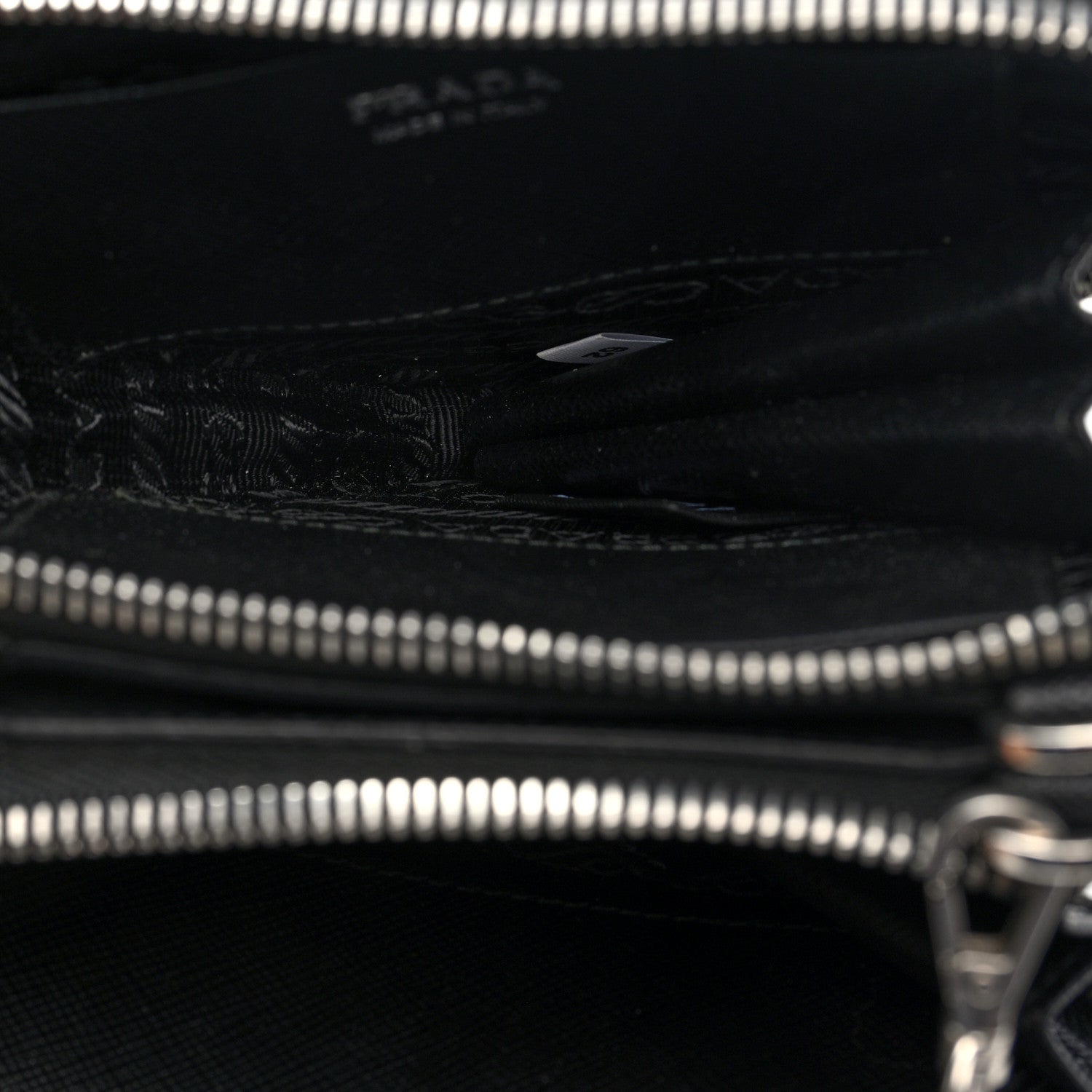 Prada Saffiano Mini Triangle Crossbody Pouch Black 5 of 10