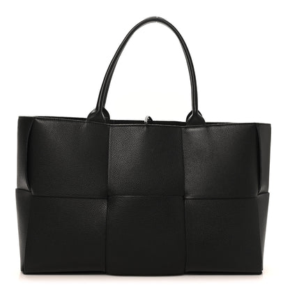 Bottega Veneta Grained Calfskin Maxi Intrecciato Medium Arco Tote Black 1 of 10