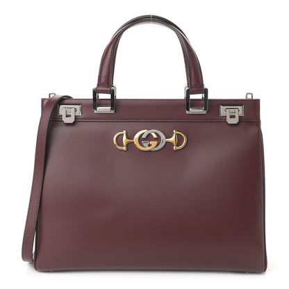 Gucci Smooth Calfskin Medium Zumi Top Handle Bag Vintage Bordeaux 1 of 10