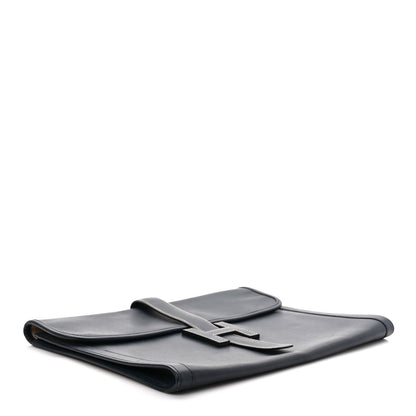 Hermes Courchevel Jige GM Clutch Indigo 8 of 18