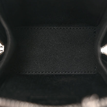 Louis Vuitton Monogram Taurillon Soft Trunk Backpack Pouch Bag Charm Key Ring Silver 3 of 5