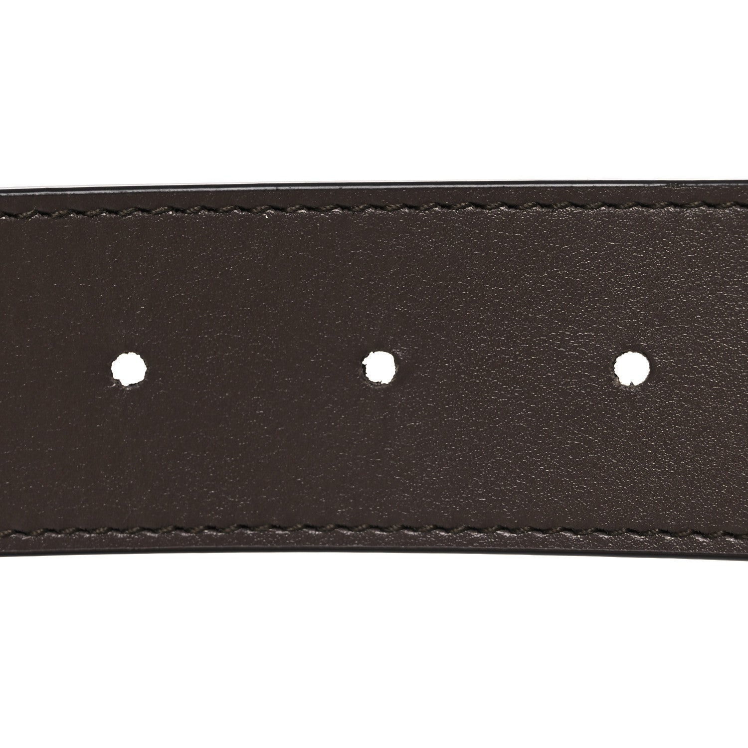 Gucci GG Supreme Monogram Plutone Calfskin Double G Reversible 37mm Belt 85 34 Beige Ebony New Acero 6 of 8