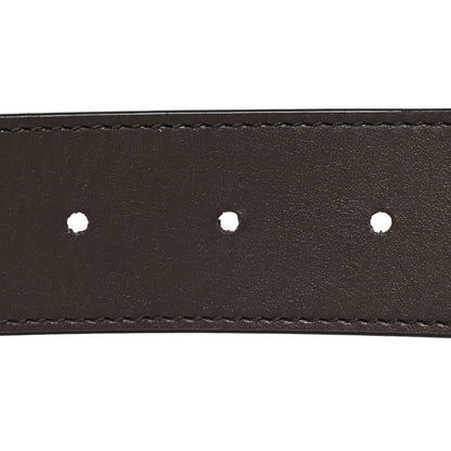 Gucci GG Supreme Monogram Plutone Calfskin Double G Reversible 37mm Belt 85 34 Beige Ebony New Acero 6 of 8