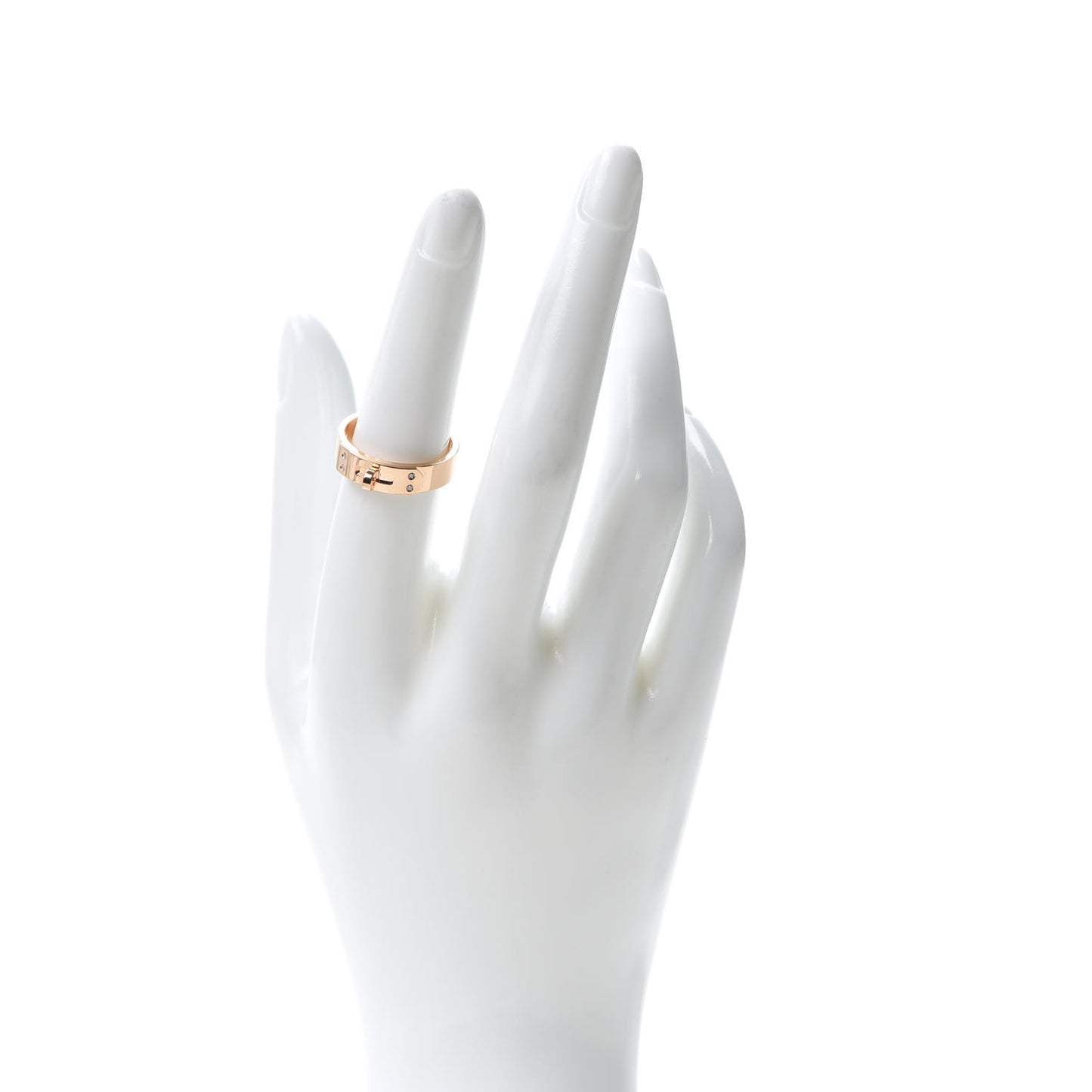 18K Rose Gold Diamond PM Kelly Ring 54 6.75