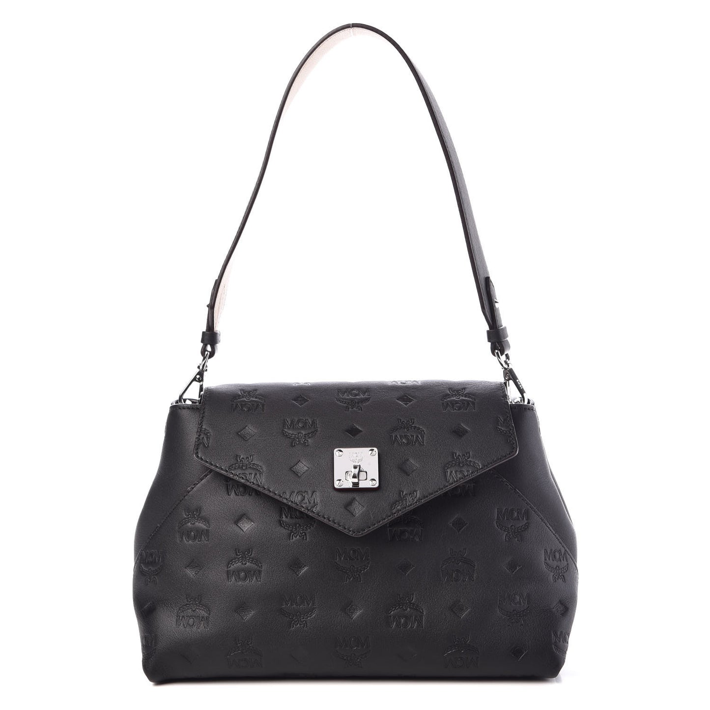 Calfskin Ottomar Essential Flap Shoulder Bag Black