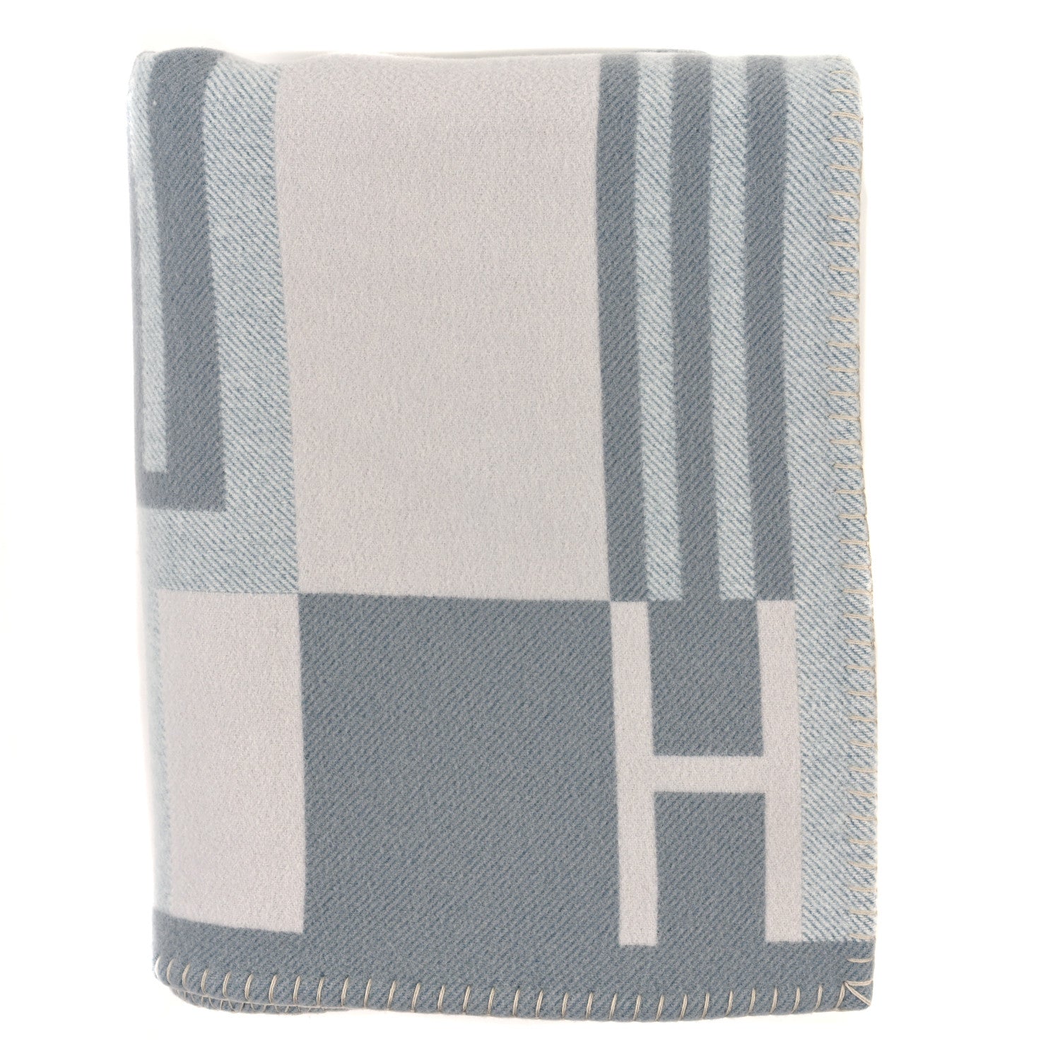 Hermes Wool Cashmere Ithaque Blanket Gris Perle 1 of 3