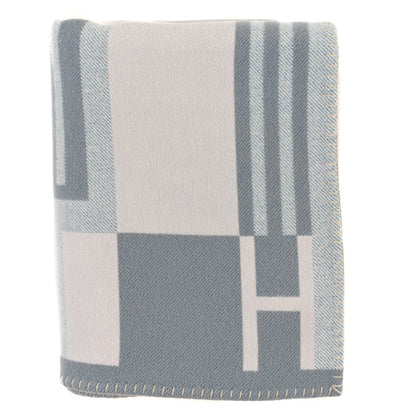 Hermes Wool Cashmere Ithaque Blanket Gris Perle 1 of 3