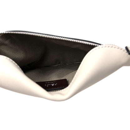Fendi Vitello Grace Light Logo Embossed Small Belt Bag White Ice 5 of 9