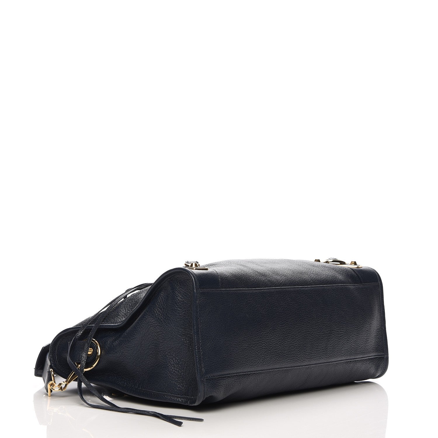 Balenciaga Chevre Gold Metallic Edge Hardware City Bleu Nuit Dark Sea 5 of 8