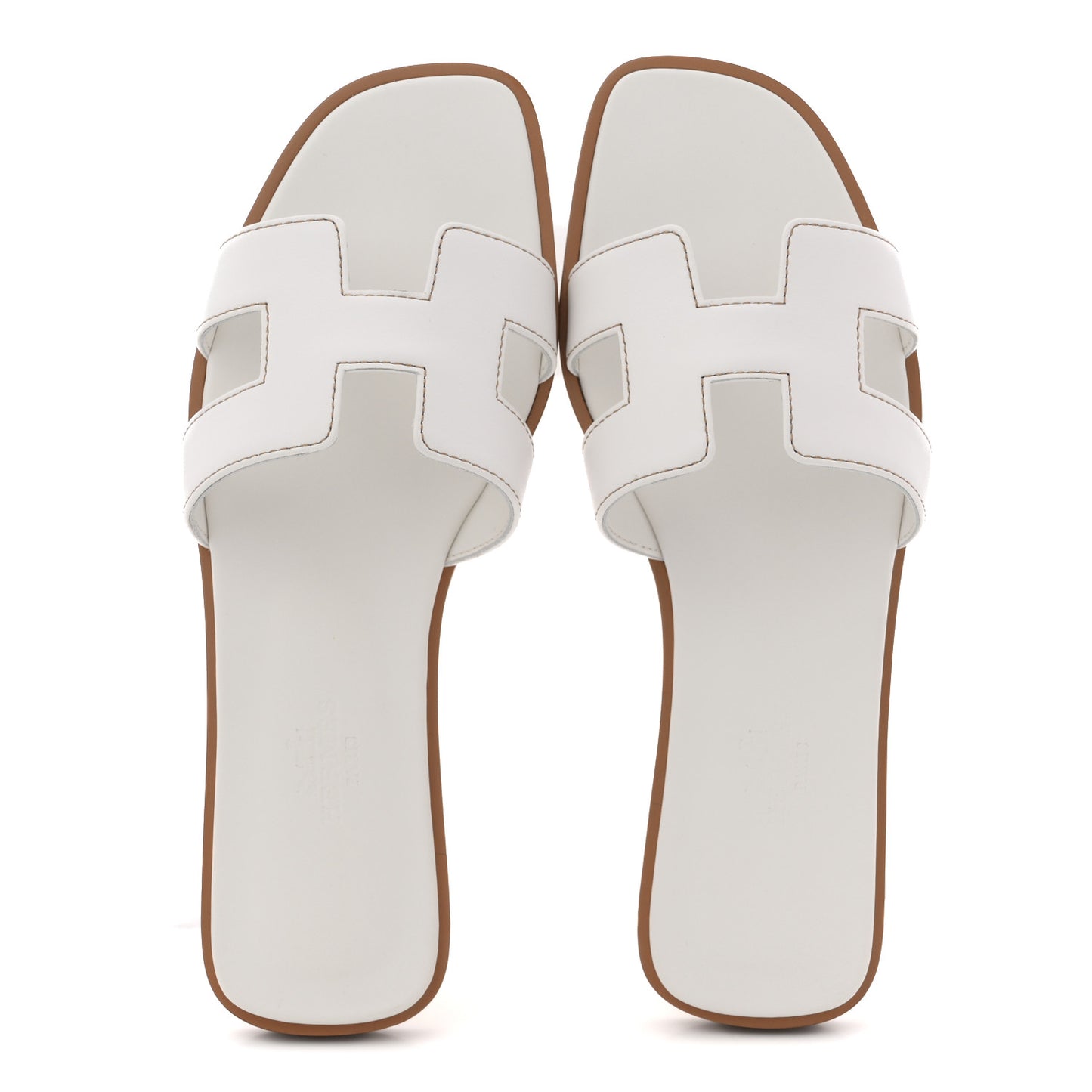 Box Calfskin Oran Sandals 36.5 White