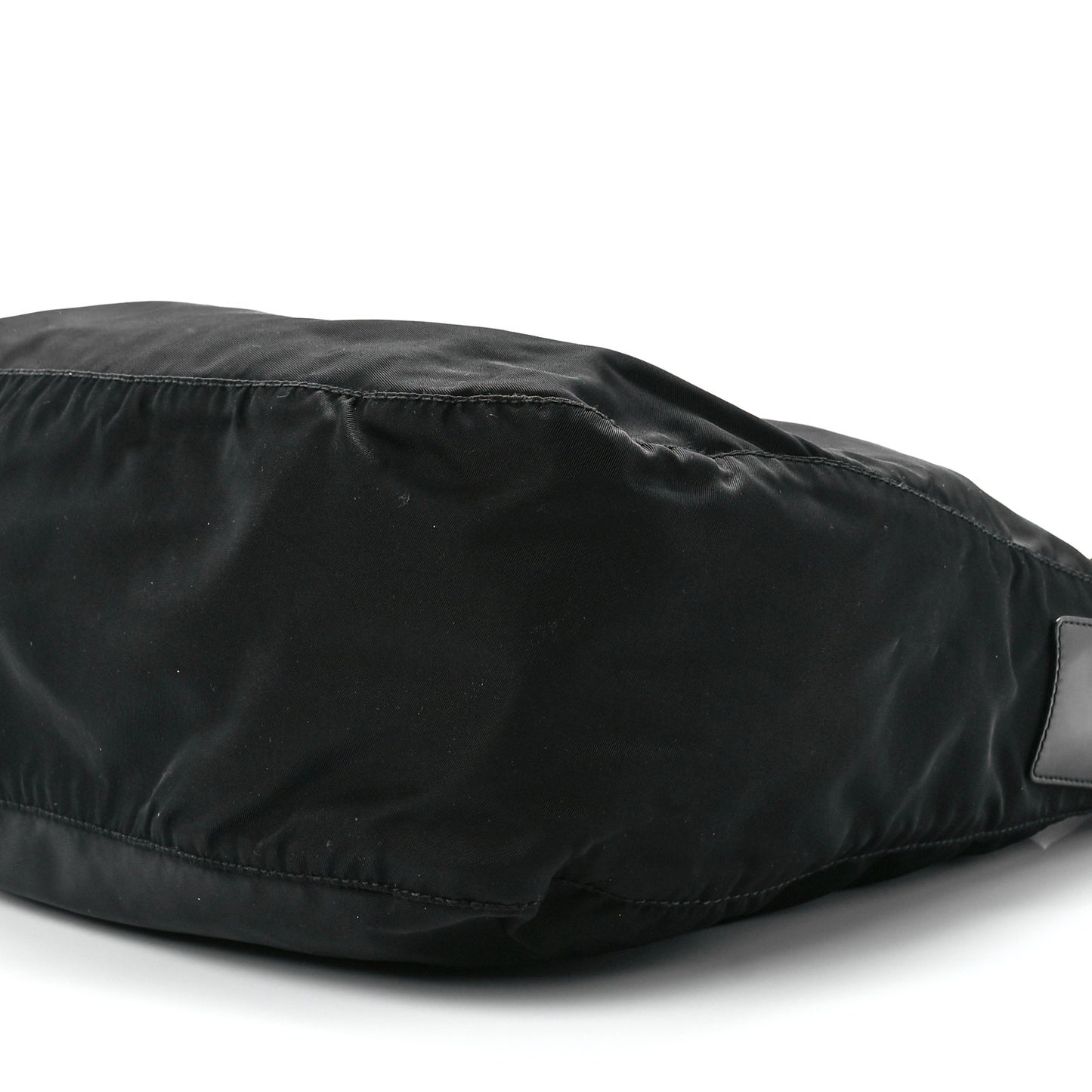 Nylon Flat Messenger Bag Black