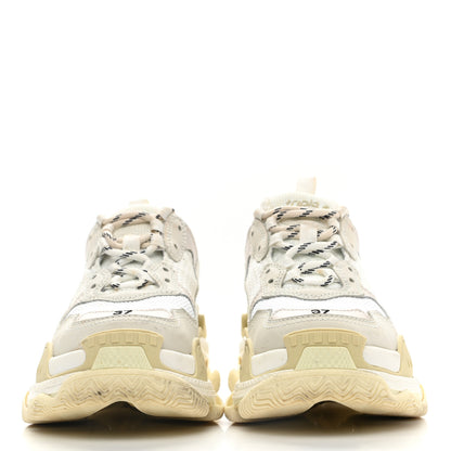 Balenciaga Fabric Mesh Womens Triple S Sneakers 37 White 2 of 10