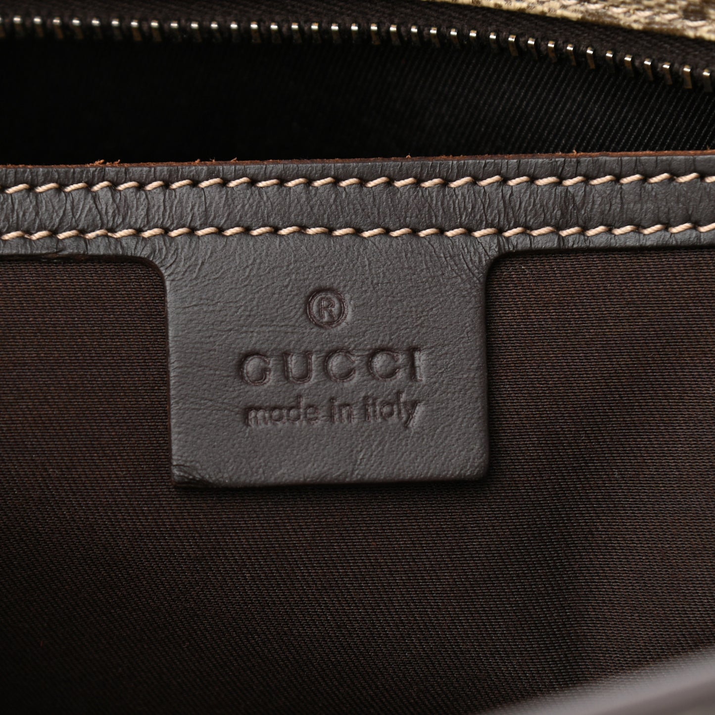 GG Supreme Monogram Small Joy Tote Dark Brown