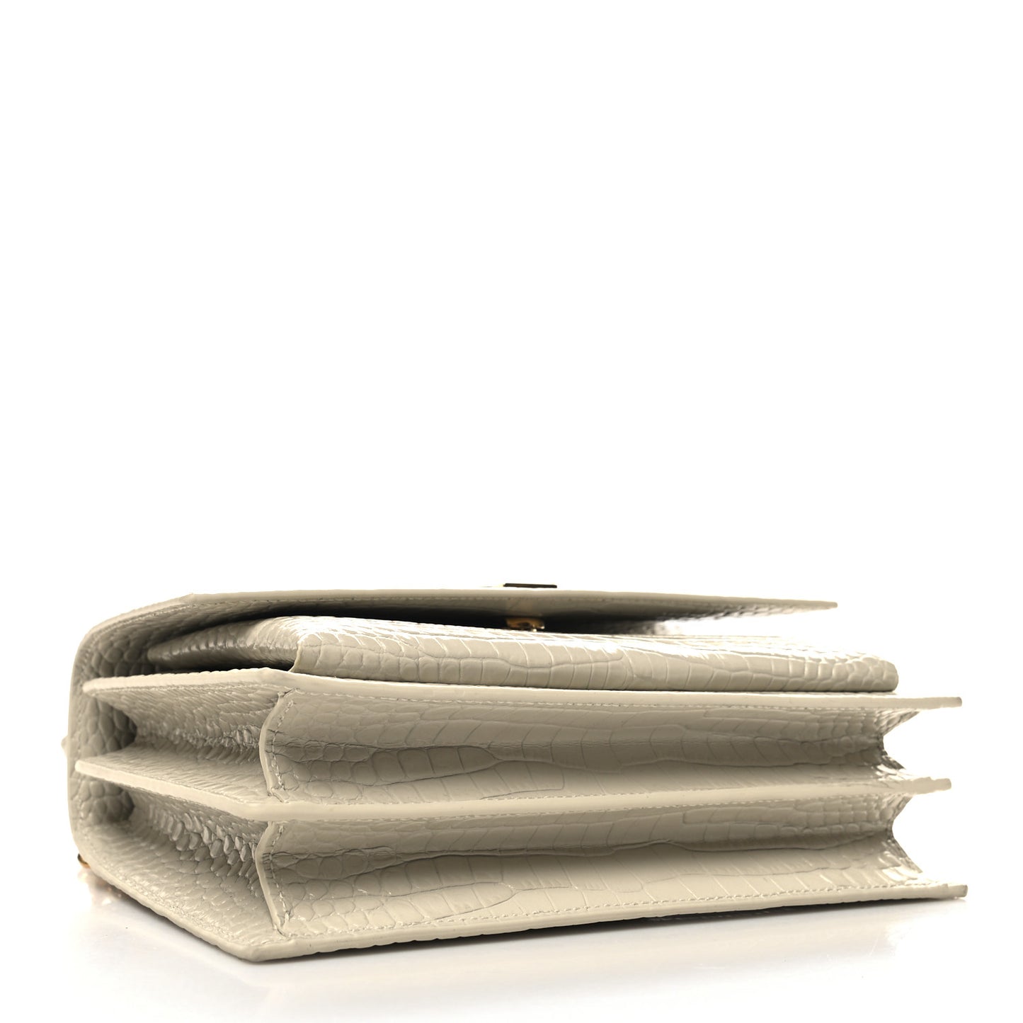 Calfskin Crocodile Embossed Medium Monogram Sunset Blanc Vintage
