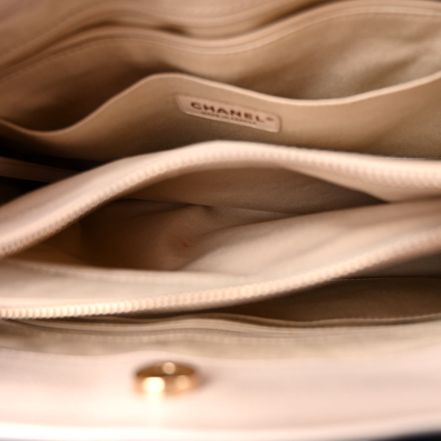 Chanel Grained Calfskin Medium Bi-Color Neo Executive Shopper Tote Black Beige Black 6 of 12
