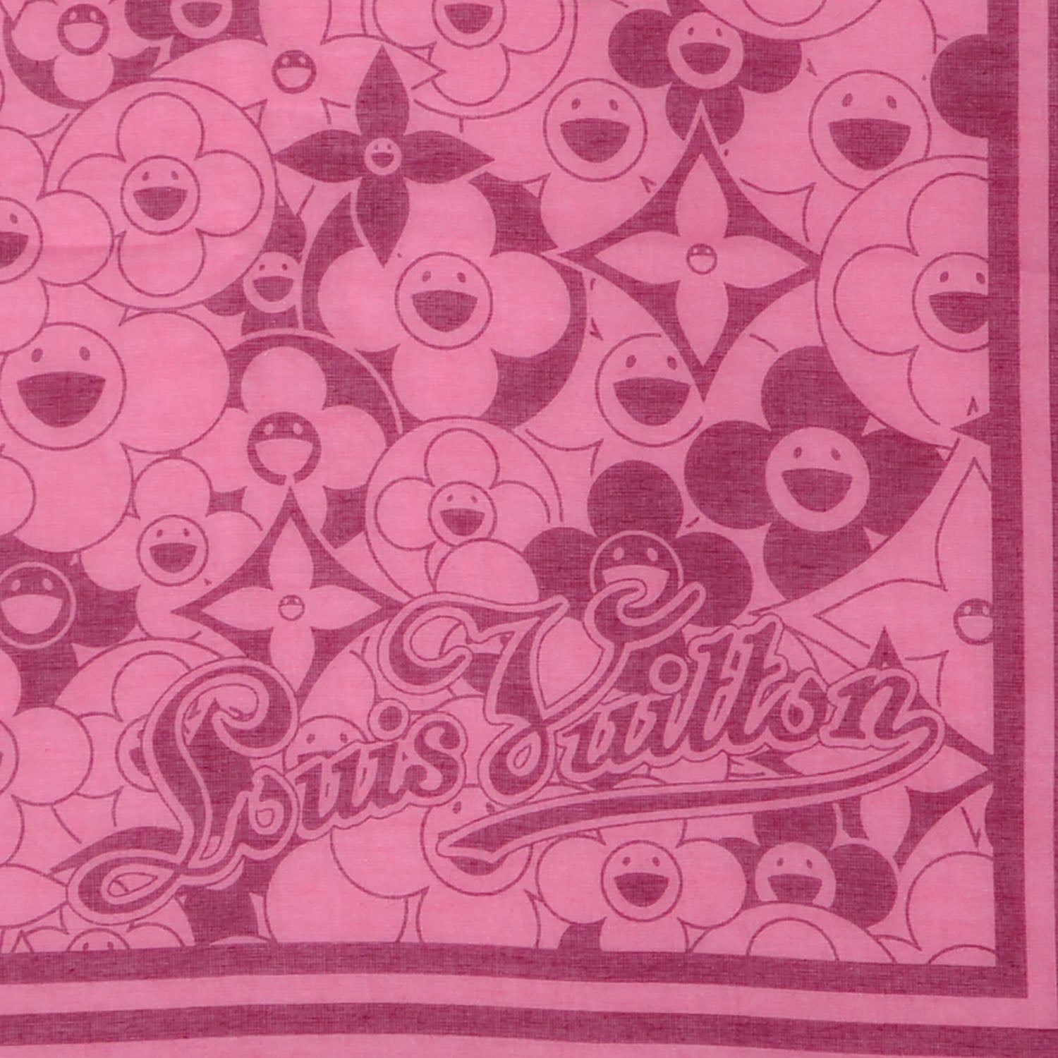 Louis Vuitton Cotton Cosmic Blossom Bandana Pink 3 of 3