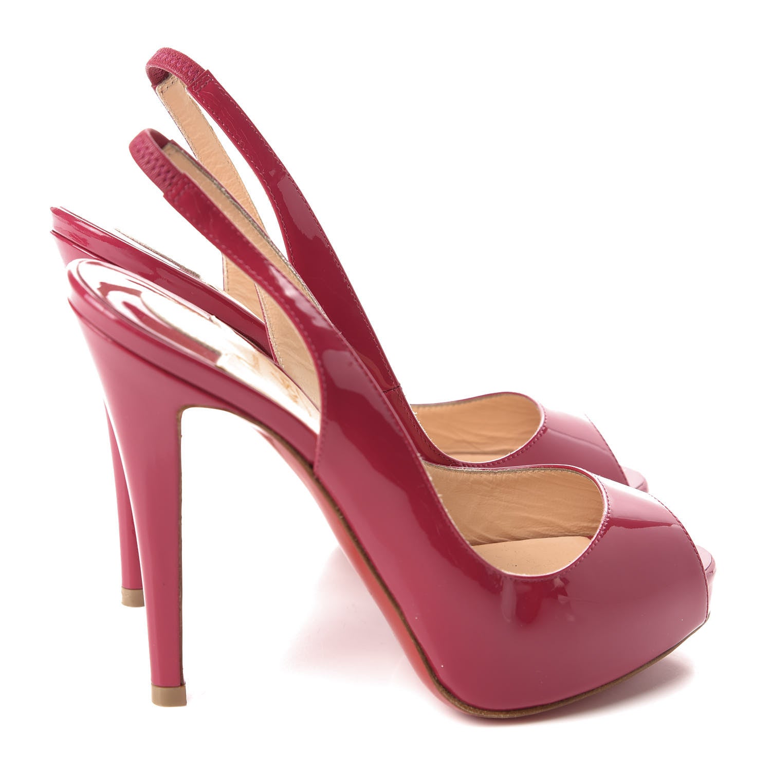 Christian Louboutin Patent No Prive 120 Pumps 35.5 Fuchsia 4 of 8