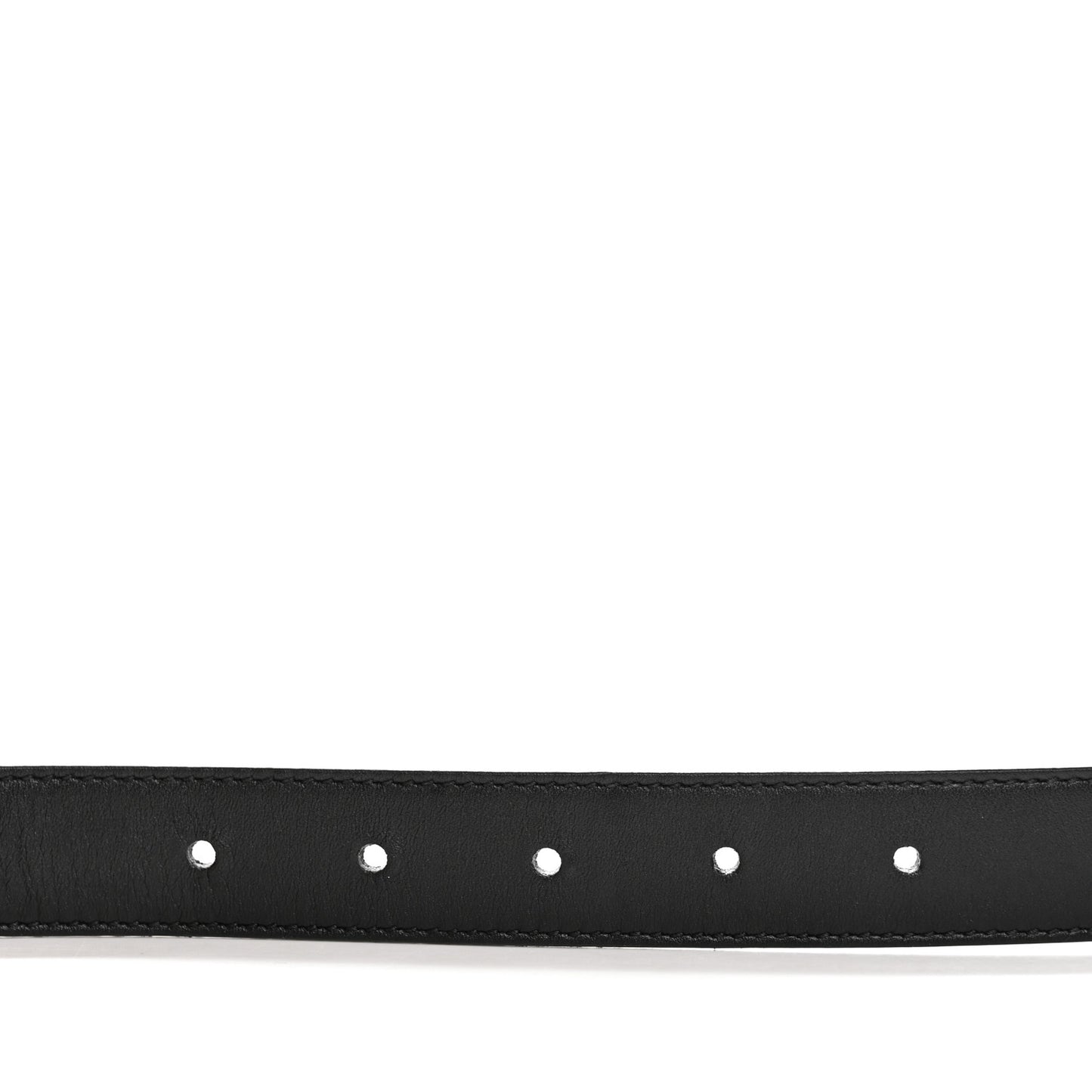 Moon Calfskin Torchon Double G 25mm Belt 80 32 Black
