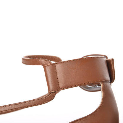 Christian Louboutin Calfskin Choca 55 Sandals 37.5 Brown 10 of 11