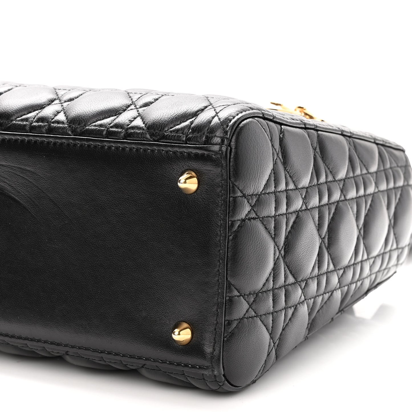 Lambskin Cannage Medium Lady Dior Black