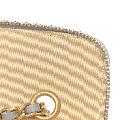 Chanel Lambskin Quilted Small Pearl Crush Vanity Case With Chain Grey 11 of 12