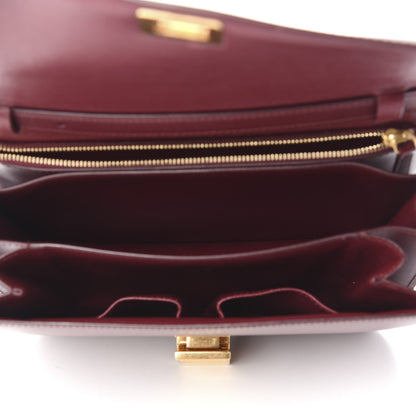 Celine Box Calfskin Medium Classic Box Flap Bag Burgundy 5 of 12