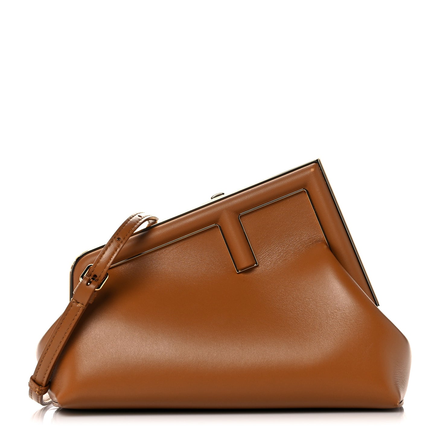 Shiny Nappa Small Fendi First Caramello