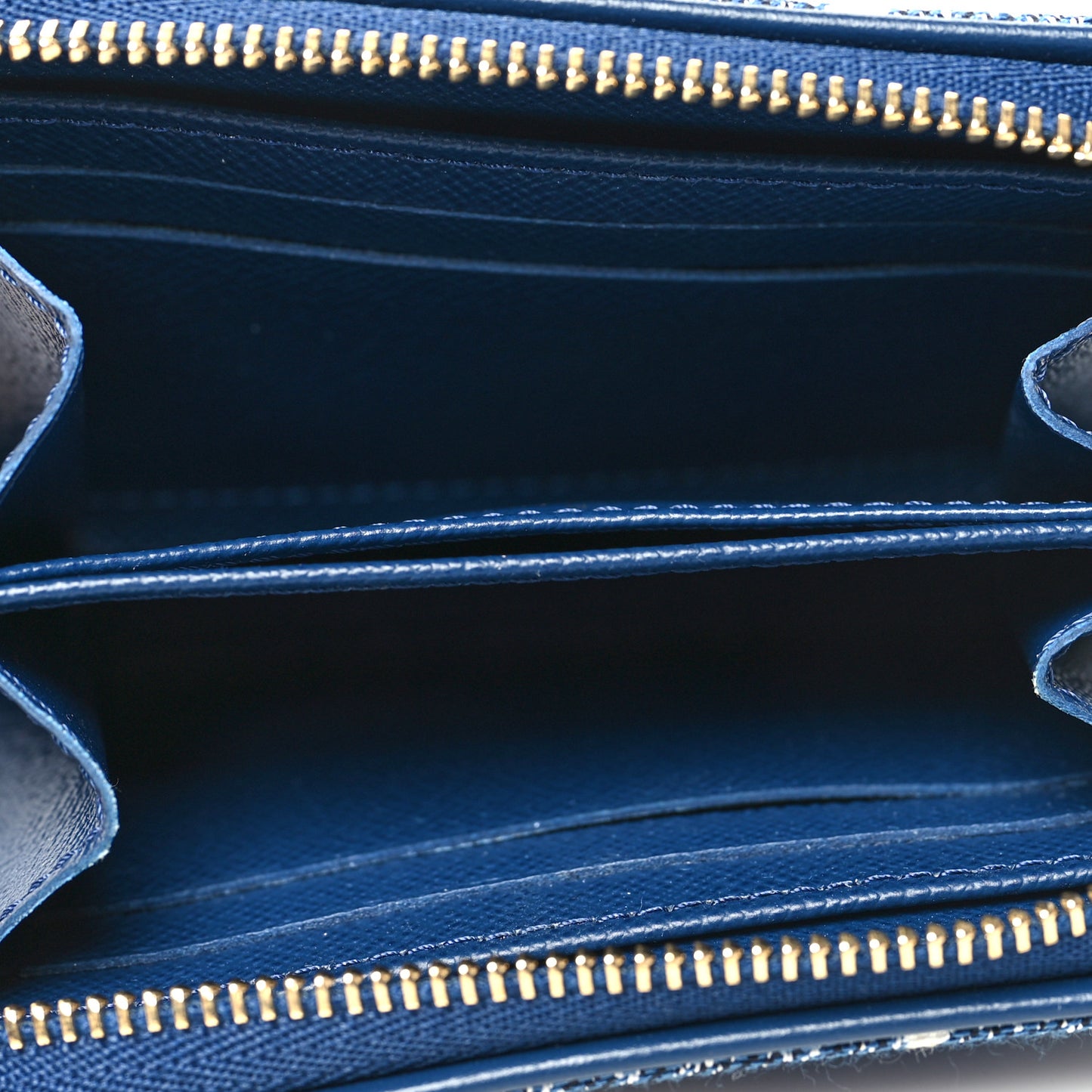 Denim Monogram Jacquard Zippy Coin Purse Bleu