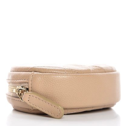 Chanel Caviar Quilted Zip Around Classic Coin Purse Beige 4 of 8
