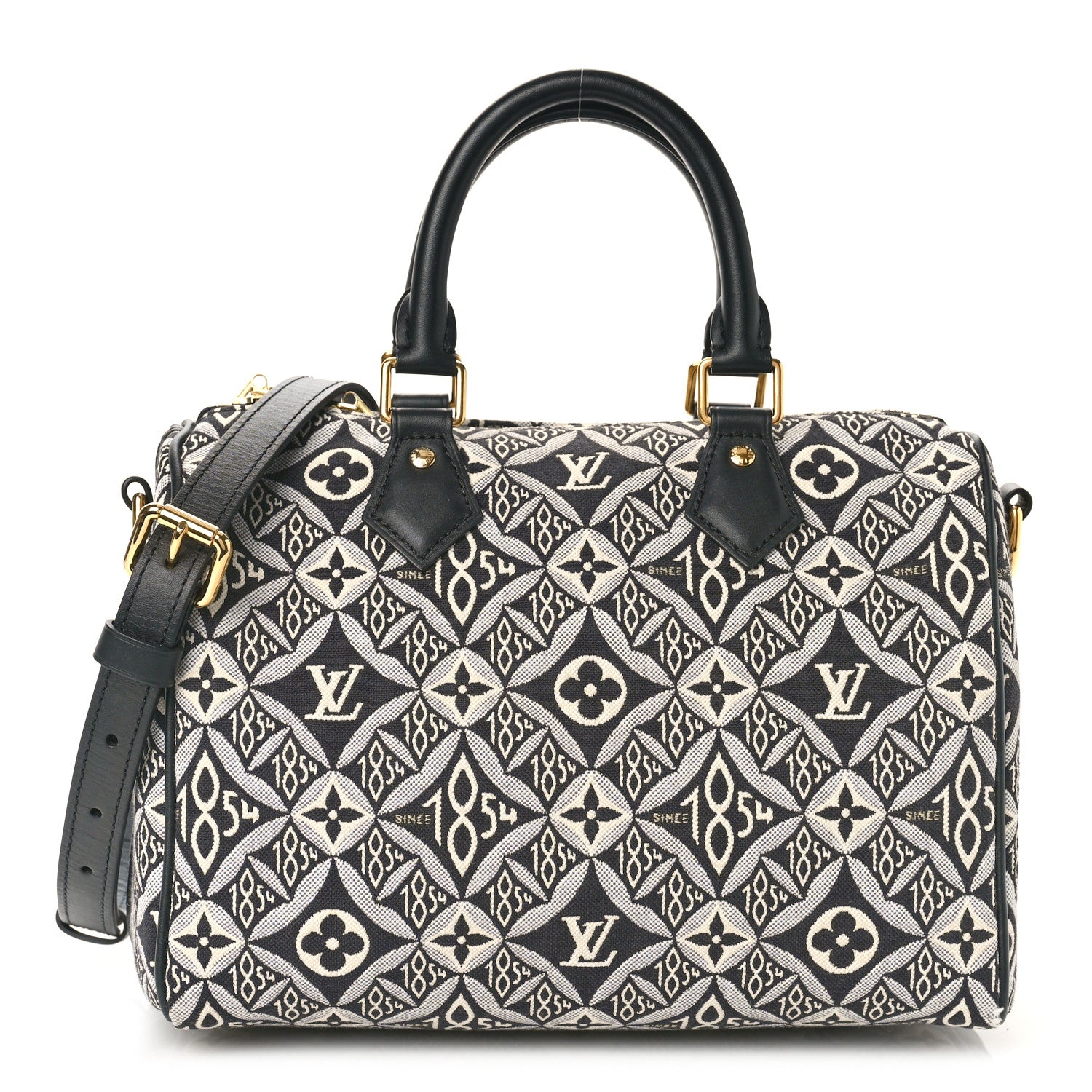 Louis Vuitton Jacquard Since 1854 Speedy Bandouliere 25 Grey 1 of 8