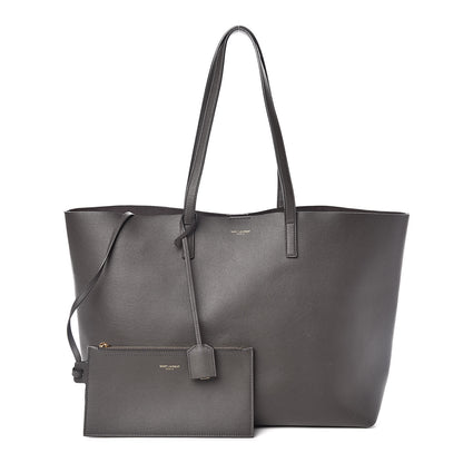 Saint Laurent Calfskin Large Shopping Tote Dark Grey 1 of 17
