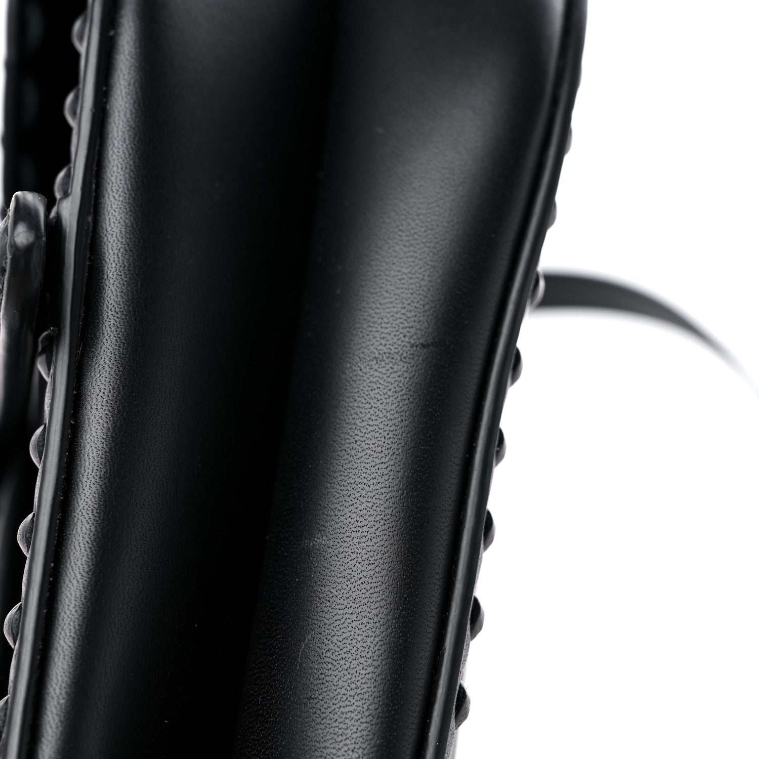 Christian Dior Calfskin Studded Saddle Bag With Strap Black 10 of 10