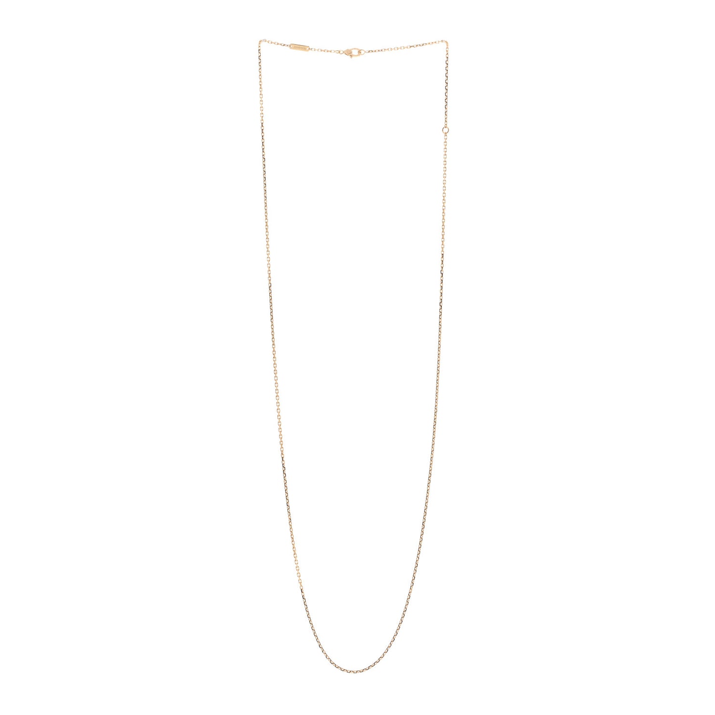 18K Yellow Gold Trace Chain Necklace 70cm