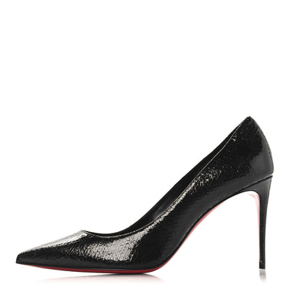 Christian Louboutin Laminated Calfskin Specchio So Kate 85 Pumps 39 Black 1 of 8