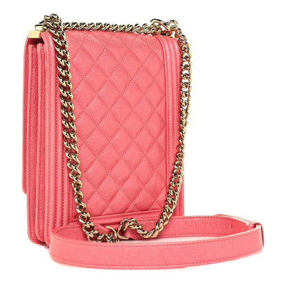 Chanel Caviar Quilted North South Boy Flap Pink 3 of 11
