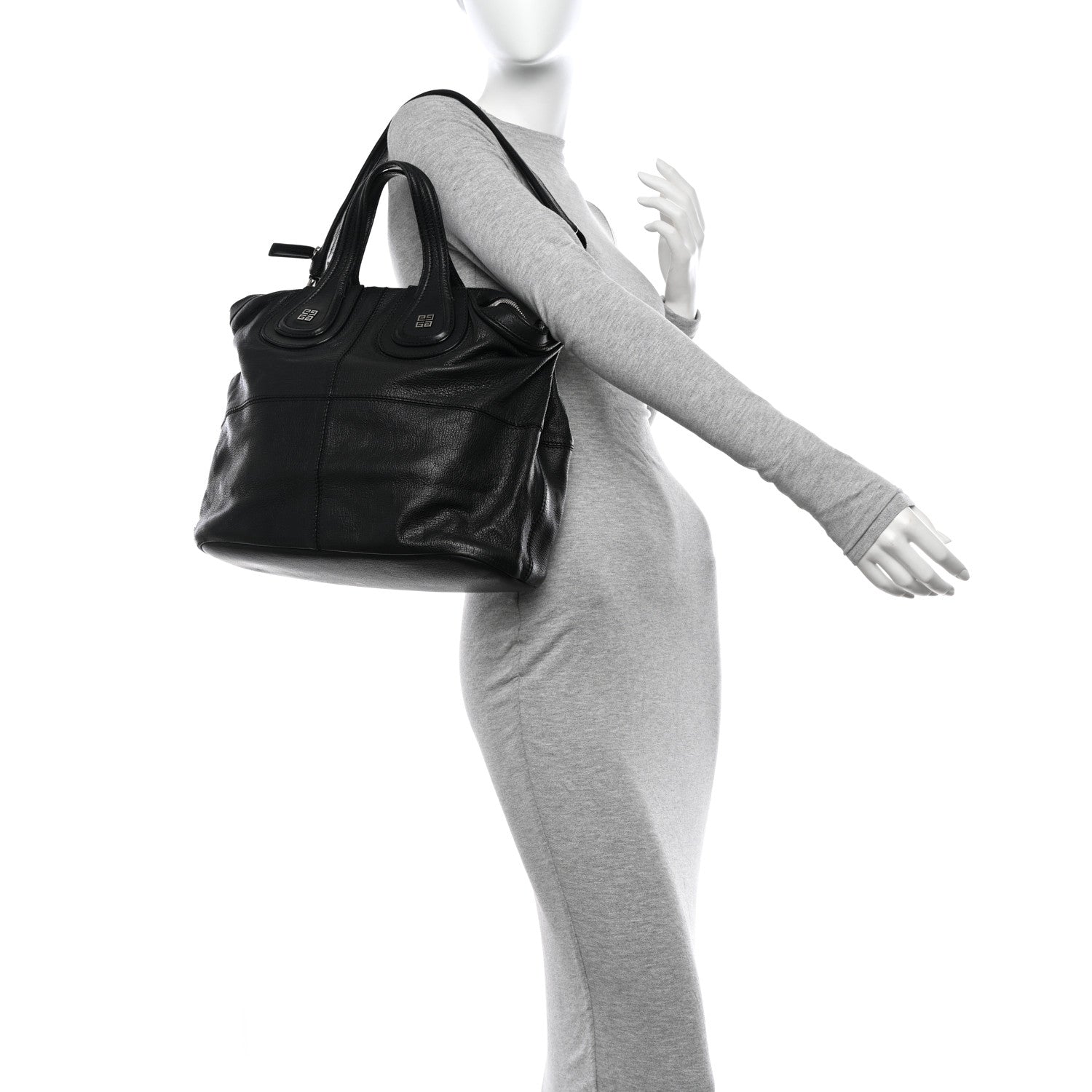 Givenchy Waxy Grained Calfskin Medium Nightingale Black 2 of 18