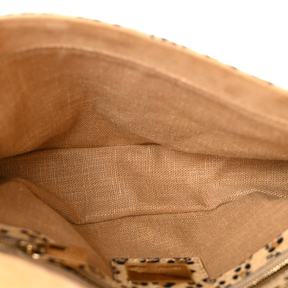 Fendi Snakeskin Leopard Print Baguette Beige 5 of 14