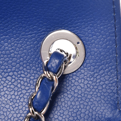 Chanel Caviar Chevron Quilted Small Single Flap Blue 8 of 13